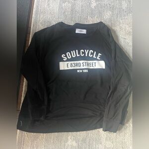 Soul cycle thin knit sweatshirt